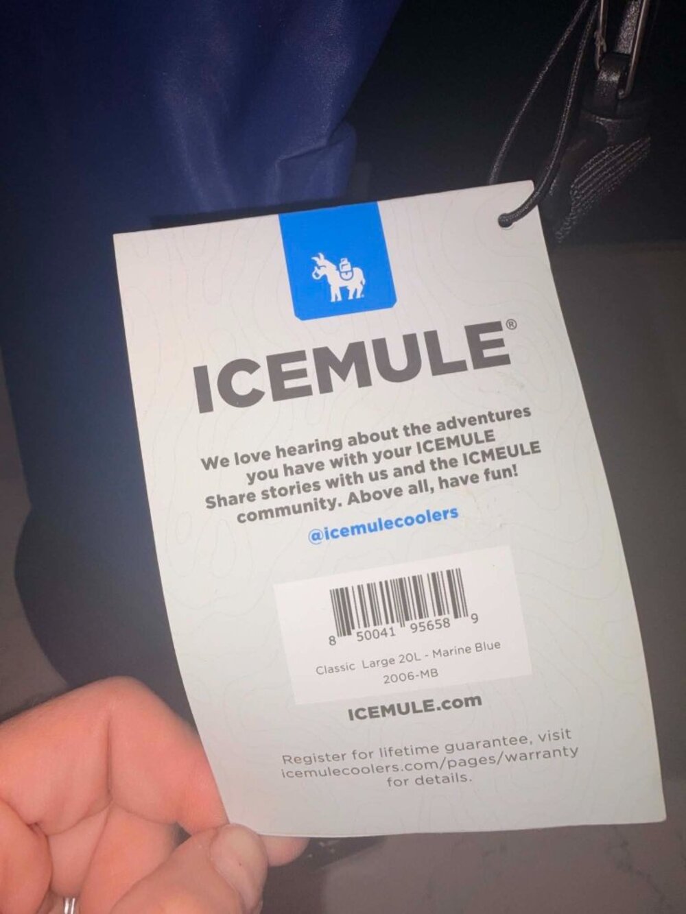NWT Blue ICEMULE Classic Large 20L Waterproof Collapsible Cooler - Picture 2 of 5